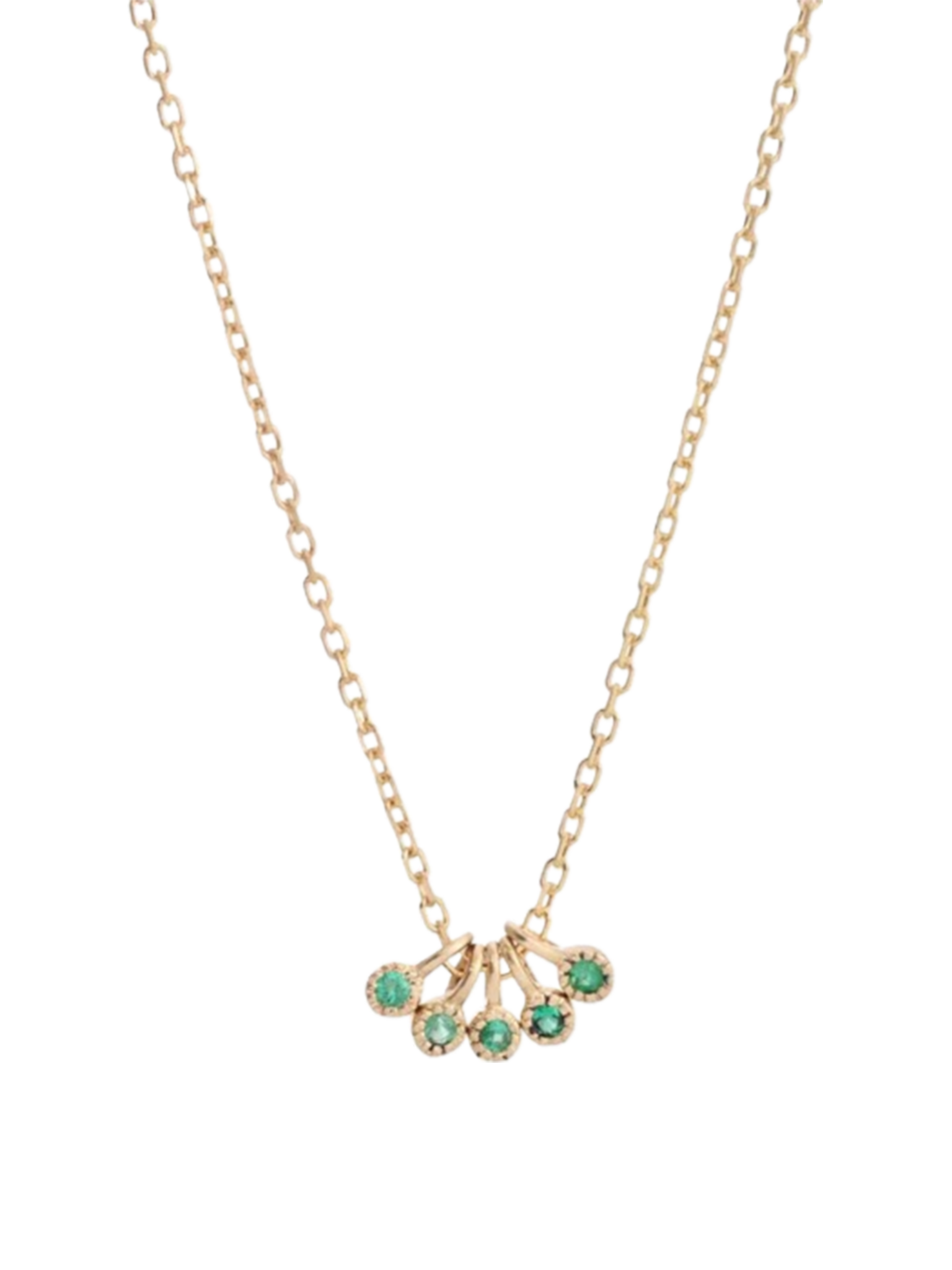 Emerald milestones necklace